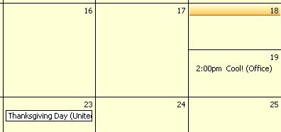 Outlook calendar shows new appointment